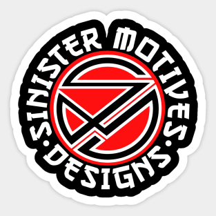 SinisterMotivesDesigns logo japan white Sticker